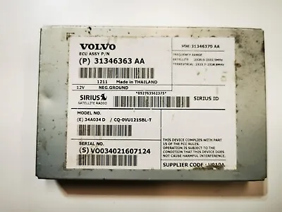 Volvo S60 Sirius Satellite Radio Module 31346363aa • $40