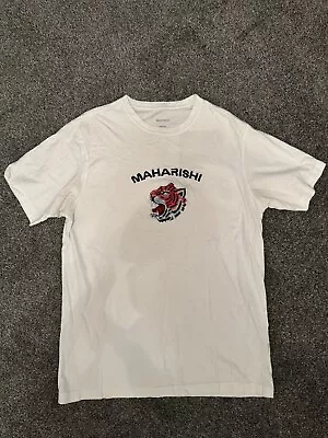 Maharishi Embroidered Tiger White Tee Shirt Medium • £30