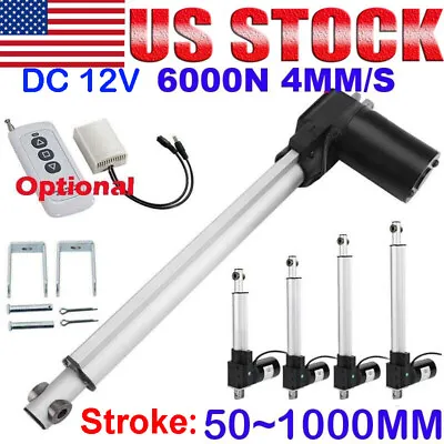 Electric Linear Actuator Motor 12V 6000N 1320lb 12 ~ 40  Heavy Duty Waterproof • $14.99