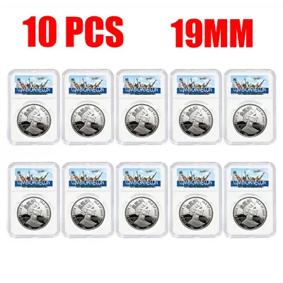 10PCS 19MM Holder Protector Coin Display Slab For NGC PCGS Grade Collection Box~ • $14.89