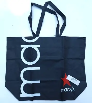 MACY'S Reusable Shopping Tote Bag  From Beach To Bag  Oceancycle Black • $4.40