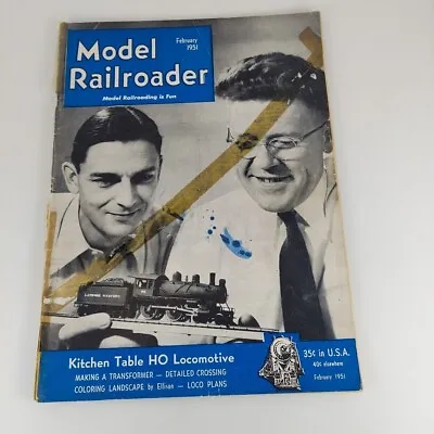 Model Railroader Magazine Feb 1951 Vol 18 No 2 Locomotive Detailed Crossing  • $4.99