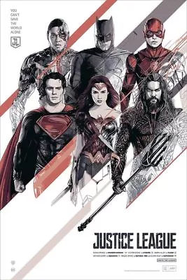 Oliver Barrett Justice League Art Batman Superman DC Comics Mondo Poster Print • $55