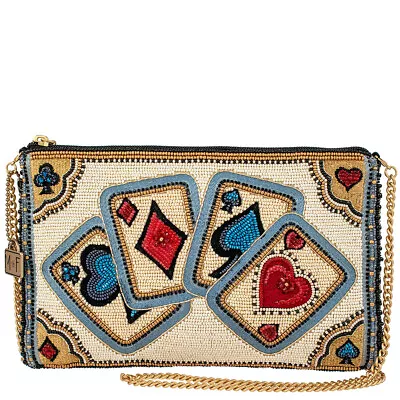 Mary Frances Winner Take All Cards Beaded Crossbody Handbag • $141.55