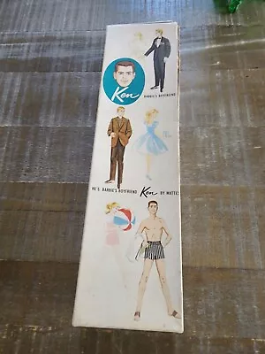 1961 Vintage Mattel Ken Doll RARE Felt Hair Version #750 W/ Box And Swim Trunks • $64.99