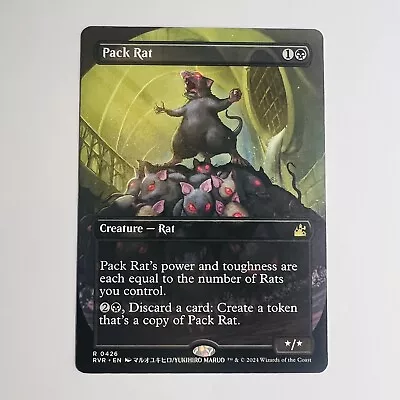 Magic The Gathering Mtg Pack Rat Ravnica Remastered Full Art Borderless • $5.54