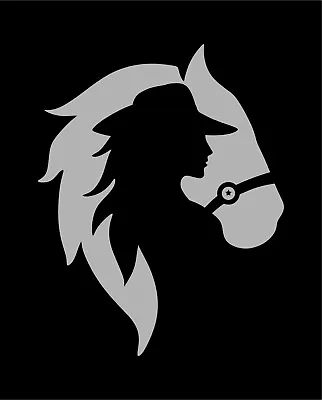 $5 • Buy Horse Cowgirl Decal Car Truck SUV Window Bumper Wall Laptop Tablet Trailer
