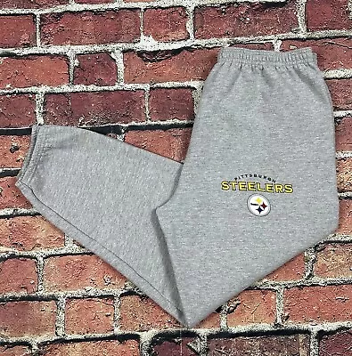 Vintage Y2K NFL Pittsburgh Steelers Graphic Sweatpants Tapered Men’s XL • $19.99