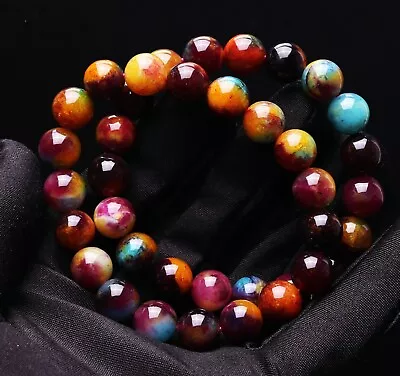 10mm 2Pcs Natural Sugilite COLOR Gems South Africa Beads Bracelet AAA • $0.01