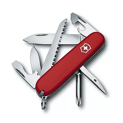 Victorinox Swiss Army 91mm/3.6in Hiker Pocket Knife Red Boxed 1.4613-033-X1 • $35.99