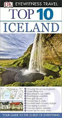 Dk Eyewitness Top 10 Iceland (Dk Eyewitness Top 10 Travel Guides) Very Good Con • £3