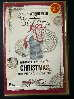 TATTY TEDDY 'Wonderful Sister' Me To You Christmas Card  - 9x6 - Xmas • £2