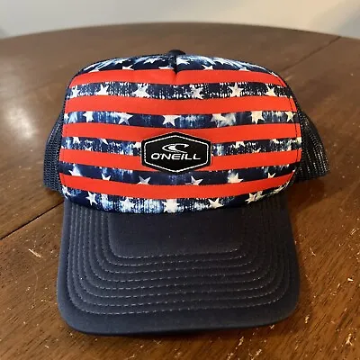 O’Neill Trucker Hats Snapback Adult Mens Adjustable American Flag July 4th Surf • $9.99