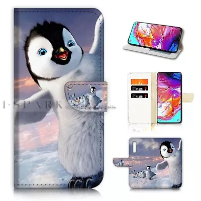 ( For Optus X Power 2 ) Flip Wallet Case Cover AJ40697 Penguin • $12.99