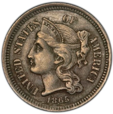 $37 • Buy 1865 3 Cent Nickel PCGS EF45  W/ TW Card NR