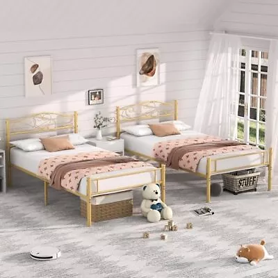 Twin Size Bed Frames With Headboard And Footboard Iron Mattress Foundation N... • $162.95
