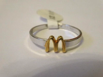 $98.95 • Buy Vintage McDonald's M Golden Arches 18 KT GP Employee Ring Size 9.5 New Old Stock