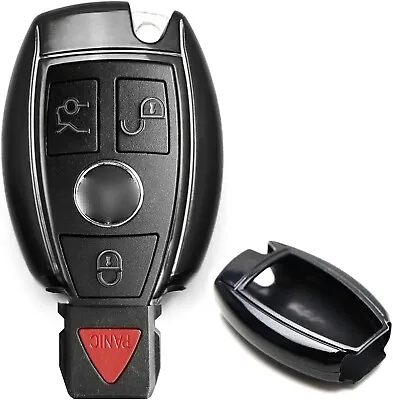 Exact Fit Glossy Black Remote Smart Key Fob Shell For Mercedes C E S M Class Etc • $9.89