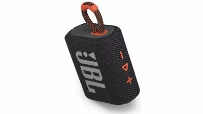 JBL GO 3 Portable Waterproof Speaker - Black/Orange • $99.99