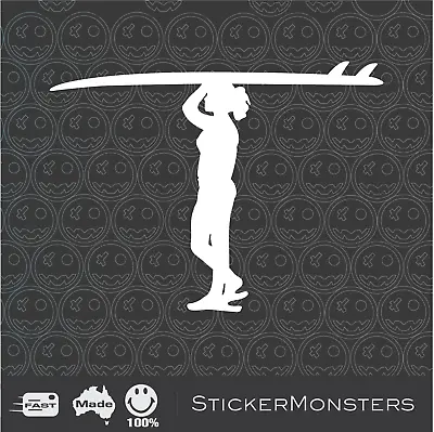 SURFER GIRL Surf Sticker Decal 160mmW Car ROXY Quicksilver Skate UTE Surfing • $6.95