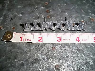 Vintage Used Original  Lincoln  Emblem Script Badge Trim Metal Chrome OEM • $11.99