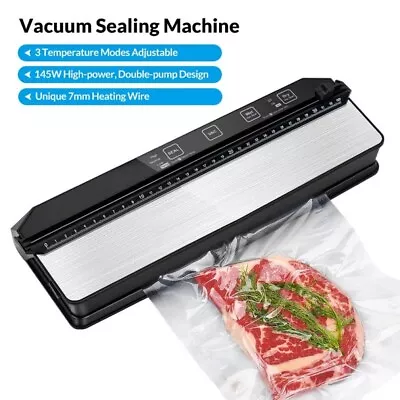 Automatic Vacuum Sealer Packaging Machine Household Food Vacuum Sealing Dry &Wet • $28.49