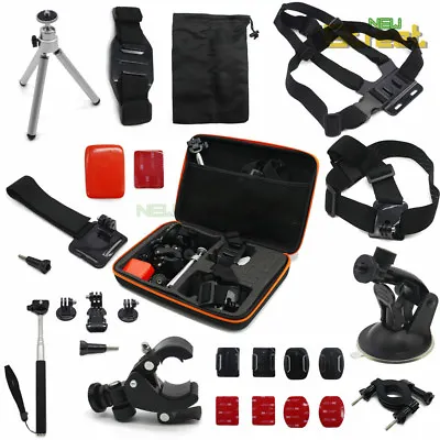 $33.49 • Buy GoPro Accessories Kit Strap Chest Mount Tripod Monopod For Go Pro HD Hero Camera