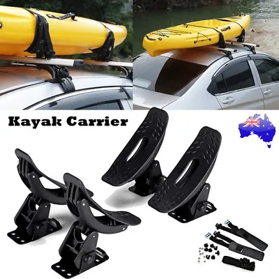 $51.99 • Buy Kayak Holder Carrier Saddle Watercraft Roof Rack Arm Canoe Car Loader Universal