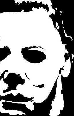 Michael Myers Mask 18 Inch Tall Vinyl Decal Halloween Horror Slasher Jason • $20