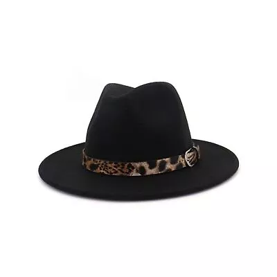 FEDORA Hat Black - BRIM JAZZ Head Wear Winter - Black Fedora Plain/Belted Hat • $14.99