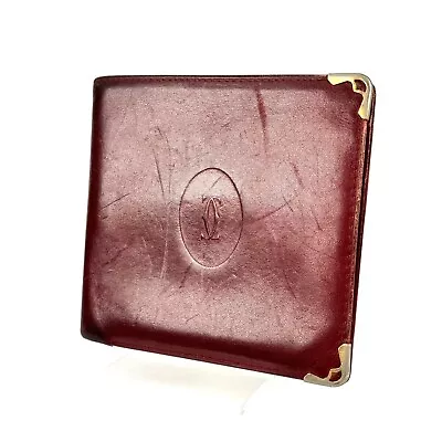 Must De Cartier Leather Wallet Authenticity *Rank B* From Japan 0024 • $80