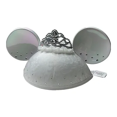 New Disney Parks Mickey Mouse Bride Wedding Mickey Ear Hat • $25.97