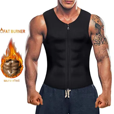 $30.99 • Buy Men's Waist Trainer Sweat Vest Neoprene Sauna Tank Top Thermo Body Shaper Shirts
