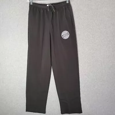 Vans Men Activewear Pants Lage Black Logo Embroidered Straight 30  Inseam READ • $11.97