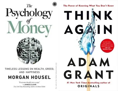 $47.89 • Buy Combo Set Of 2 Books(The Psychology Of Money + Think Again By Adam Grant)
