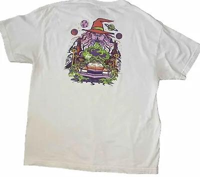 Alab Shirt Men's XL White Desert Mushrooms Psychedelic Wizard Graphic Tee Adult • $12.71