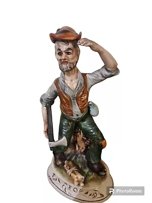 Capodimonte Figurine Old Man Carpenter 13  Authentic Marked   • £29.90