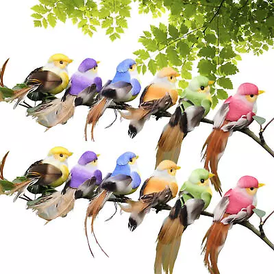 Mini Simulation Feather Birds For DIY Craft Wedding Decoration Home Garden • $11.02