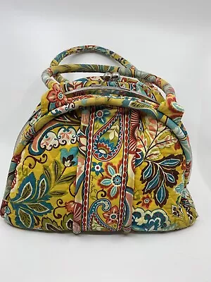 Vera Bradley Eloise Kiss Clasp Purse In Provencal Yellow Floral Paisley • $27