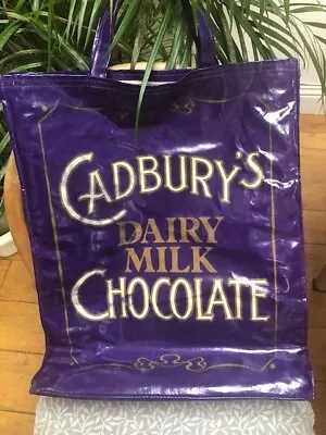£14.99 • Buy Vintage 1970s? Cadbury Dairy Milk Chocolate PVC Oilskin Shopping Bag Tote Prop
