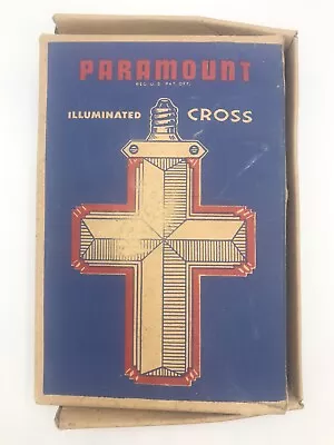 Vintage Paramount Illuminated Cross Christmas Tree Light Plastic - Not Tested • $4.98