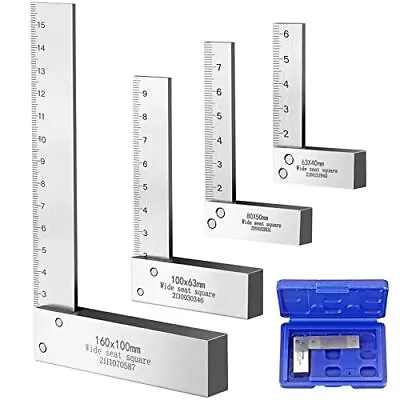 XUNTOP 4PCS Machinist Square 2 3 4 And 6 Inch Squares Combinations 90-Degree ... • $45.02