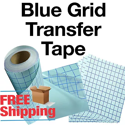 Blue Grid - Clear Transfer Tape -12 X6' Roll - Vinyl Craft Cutters - BEST SELLER • $11.98