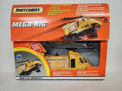 Matchbox Mega-Rig Rescue Squad Helicopter Action Vehicle Mattel 1997 Complete! • $32.95