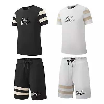 £14.99 • Buy New Mens Cotton T Shirt + Polyester Shorts Set HIGH FASHION Tracksuit Summer