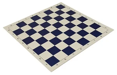20” Vinyl Chess Board –Meets Tournament Standards - Navy Blue -2.25 Inch Squares • $13.95