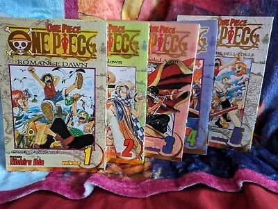 One Piece English Manga | Volumes 1-5+GOLD FOIL | From Captain Alvida To Baratie • $5