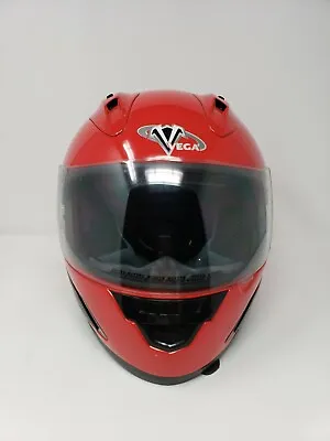 EUC Red Vega Altura XPV DOT Approved Motorcycle Helmet Model WS-10 • $30