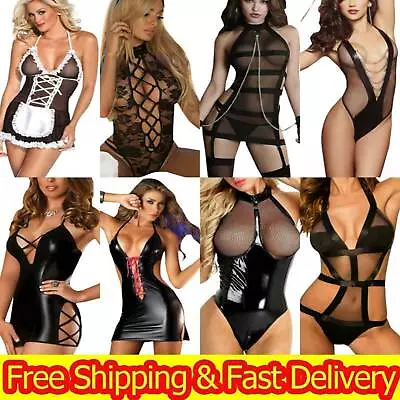 Women Sexy SM Cosplay Uniform Maid Costume Fancy Outfit Sleepwear Dress Lingerie • $14.79