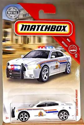 2018 Matchbox 49/100 MBX Rescue 20/20 DODGE CHARGER PURSUIT White W/Chrome 5 Sp • $8.50